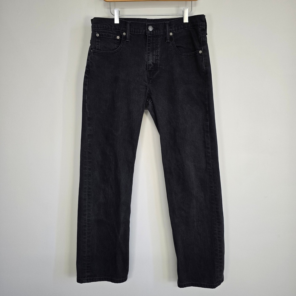 Levi's 569 Jeans Mens 32x32 Black Loose Straight Leg Denim Grunge Skater‎